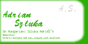 adrian szluka business card